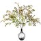 Artificial Greenery Stems, 43.3" Nandina Branches Tall Faux Plant Stems for Vase, Greenery Decor Stems Leaves Bunches for Shop Garden Office Home Décor,2Pcs,Orange